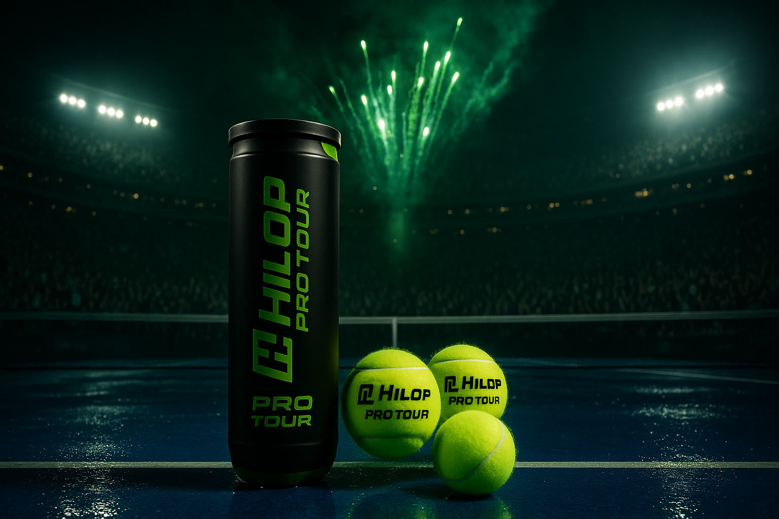 Tubo HILOP Pro Tour como trofeo en el estadio